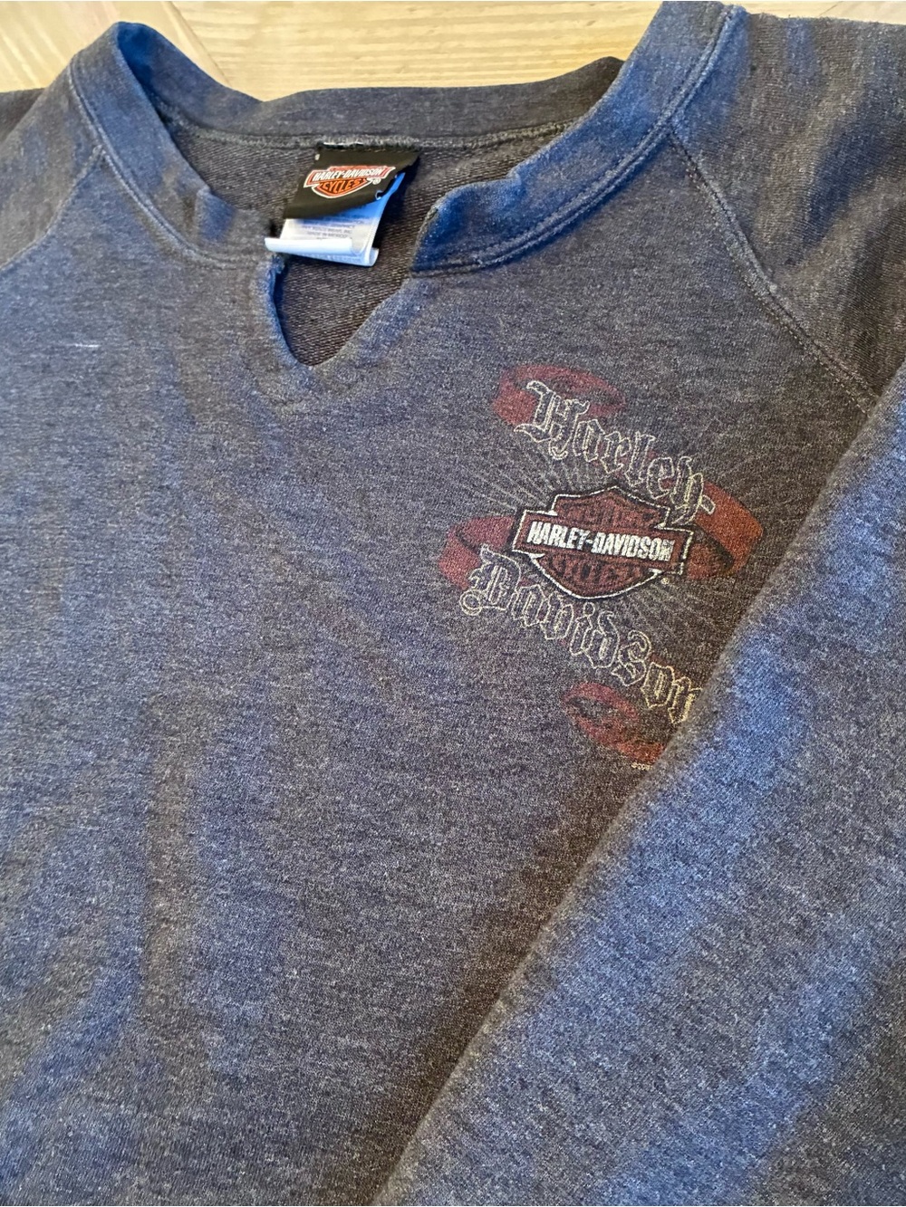 Harley-Davidson Navy Heather Pullover with Red Accent Logo
